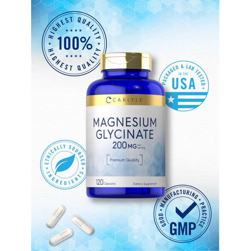 View 6 Glicinato de Magnesio 200mg por porción | 120 Cápsulas