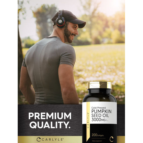 View 6 Pumpkin Seed Oil Cold Pressed 3000mg per serving | 200 Softgels