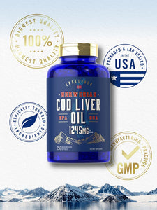 Cod Liver Oil 1245mg | 250 Softgels