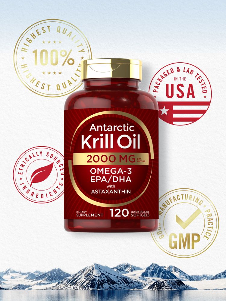 Olio di Krill Antartico 2000mg per porzione | 120 Softgel