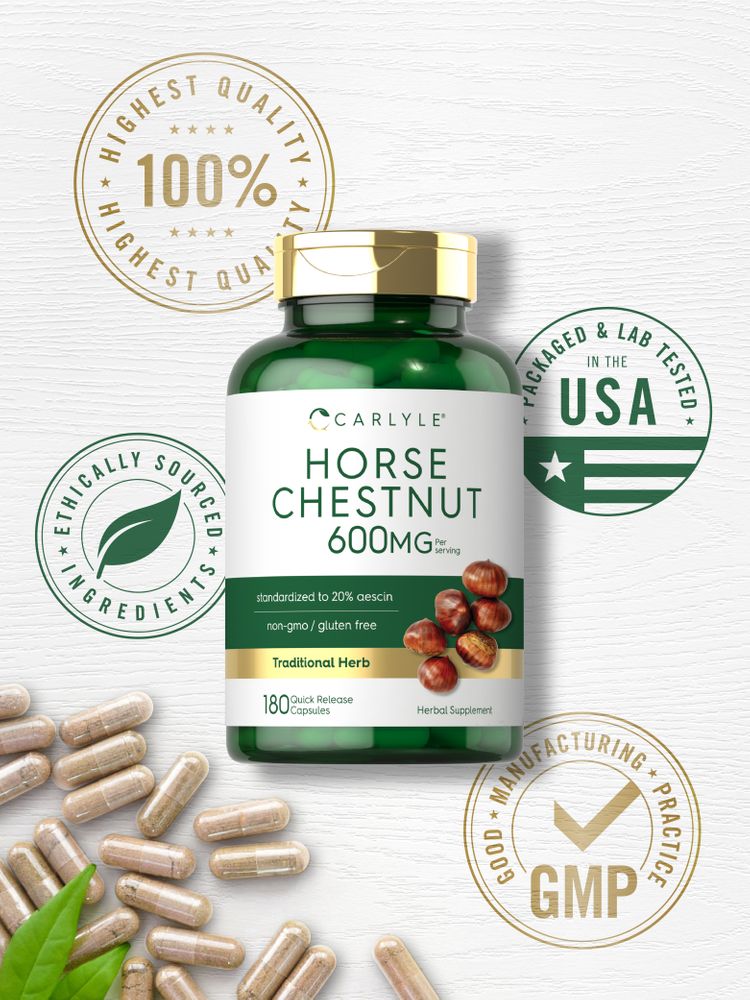 Rosskastanie 600 mg pro Portion | 180 Kapseln