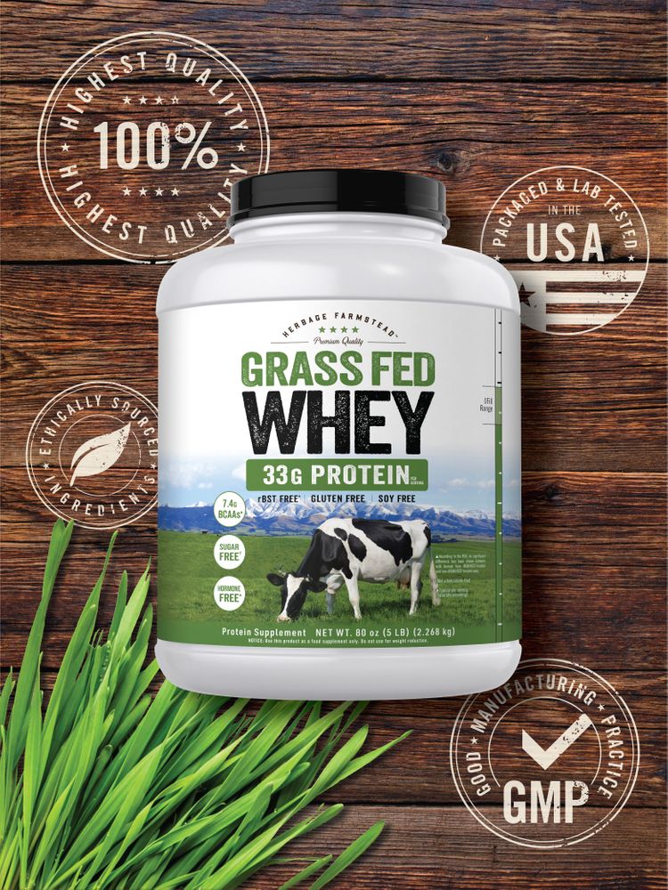 Grass Fed Whey Protein | 5lb Powder