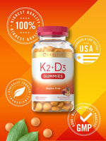 Load image into Gallery viewer, Vitamin D3 + K2 | 90 Gummies
