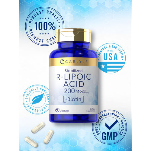 View 6 Ácido R-Lipoico 200mg por porción | 60 Cápsulas