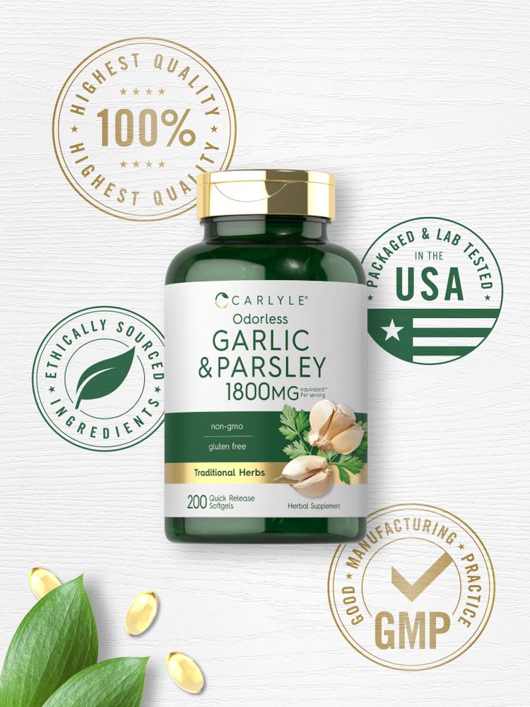 Odorless Garlic & Parsley 1800mg | 200 Softgels