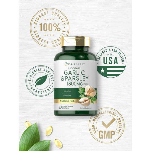 View 6 Odorless Garlic & Parsley | 200 Softgels