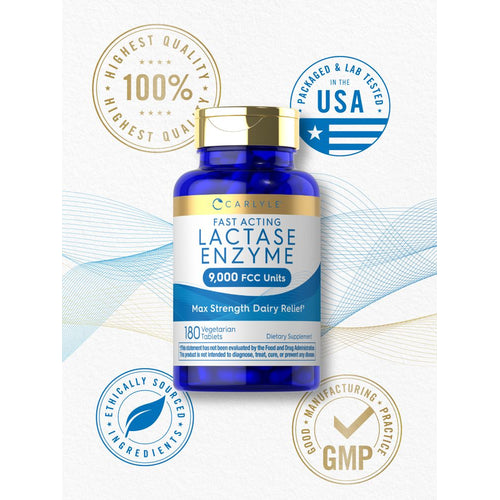 View 6 Lactase Enzyme 9000 FCC | 180 Tablets