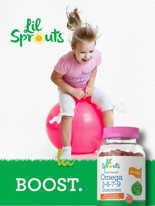 Vegan Omega for Kids | 120 Gummies | Natural Peach Flavor