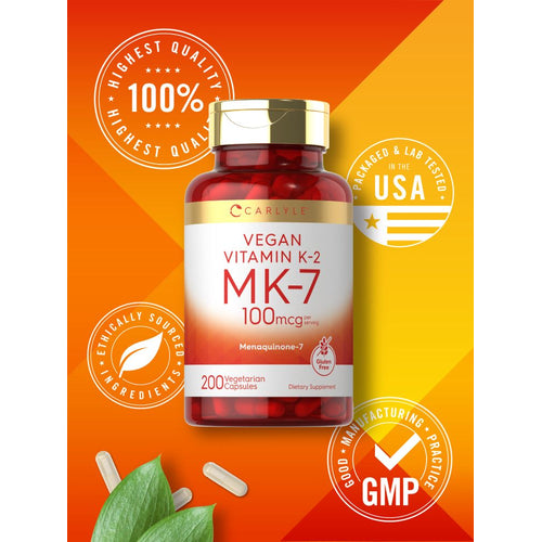 View 6 Vitamine K-2 MK7 100mcg par portion | 200 Capsules