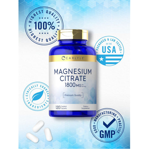 View 6 Magnesium Citrate 1800mg per serving | 120 Caplets
