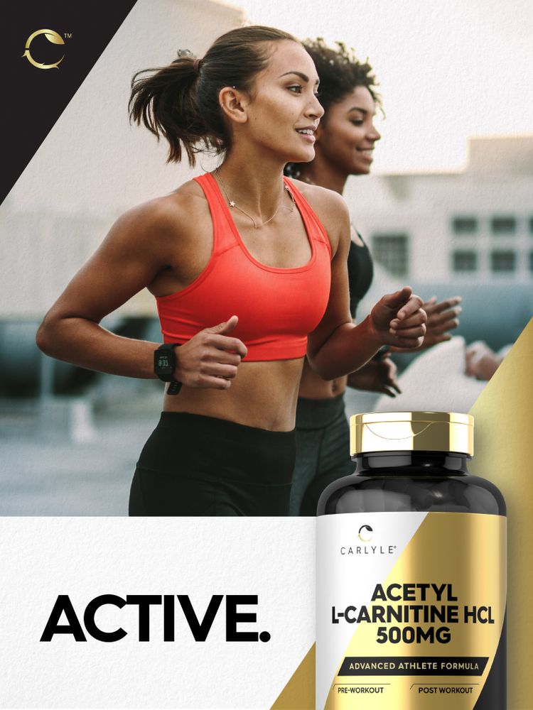 Acetil L-Carnitina HCL 500 mg per dose | 180 Capsule