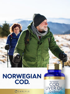 Norwegian Cod Liver Oil with EPA & DHA 1245mg | 150 Softgels