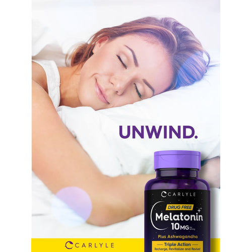 View 7 Melatonin 10mg pro Portion mit Ashwagandha | 120 Kapseln