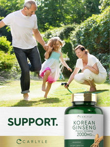 Korean Ginseng Extract 2000mg | 200 Capsules