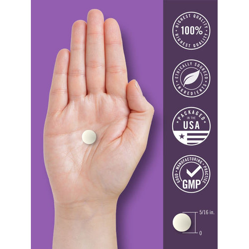 View 7 A tablet rests on an outstretched hand, showing a thickness of 5/16 inches, emphasizing its compact size for easy handling.