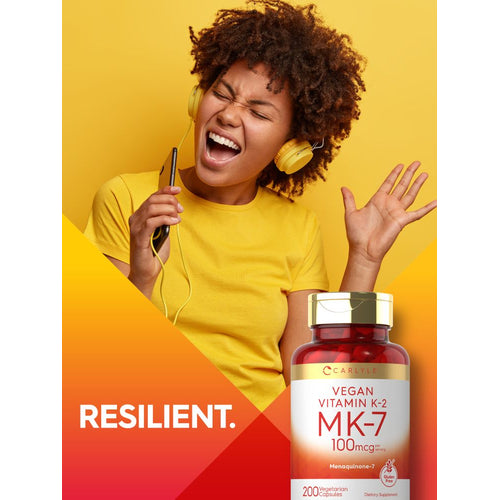 View 7 Vitamine K-2 MK7 100mcg par portion | 200 Capsules