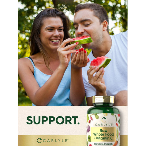 View 7 Raw Whole Foods with Vitamin C | 180 Caplets