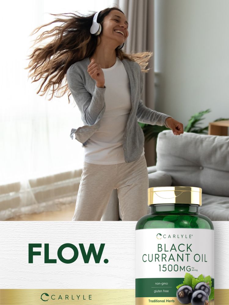 Black Currant Oil 1500mg per serving | 200 Softgels