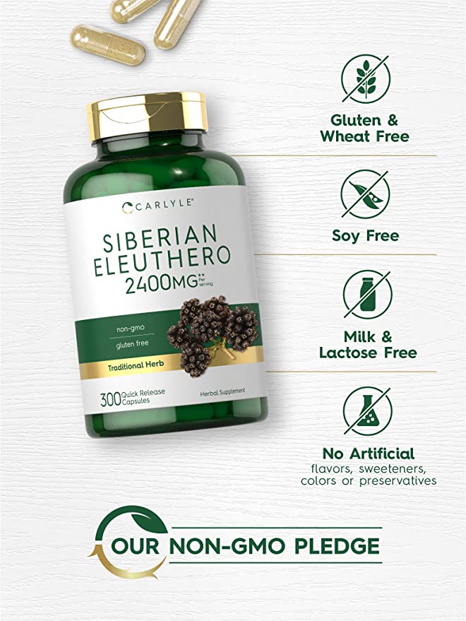 Siberian Eleuthero 2400mg per serving | 300 Capsules