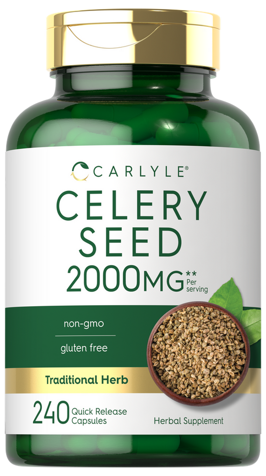 Celery Seed Extract 2000mg per serving | 240 Capsules