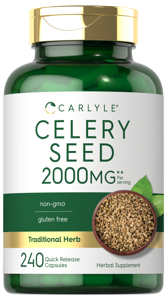 Celery Seed Extract 2000mg per serving | 240 Capsules