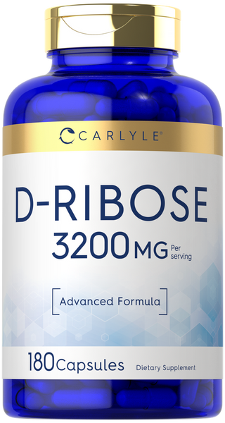 D-ribose Supplement | 3200mg | 180 Vegetarian Capsules | by Carlyle D-ribose Supplement | 3200mg | 180 Vegetarian Capsules | by Carlyle