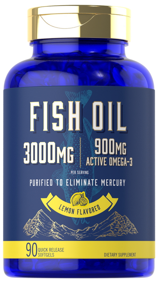 Aceite de Pescado 3000mg por porción | 90 Cápsulas Blandas