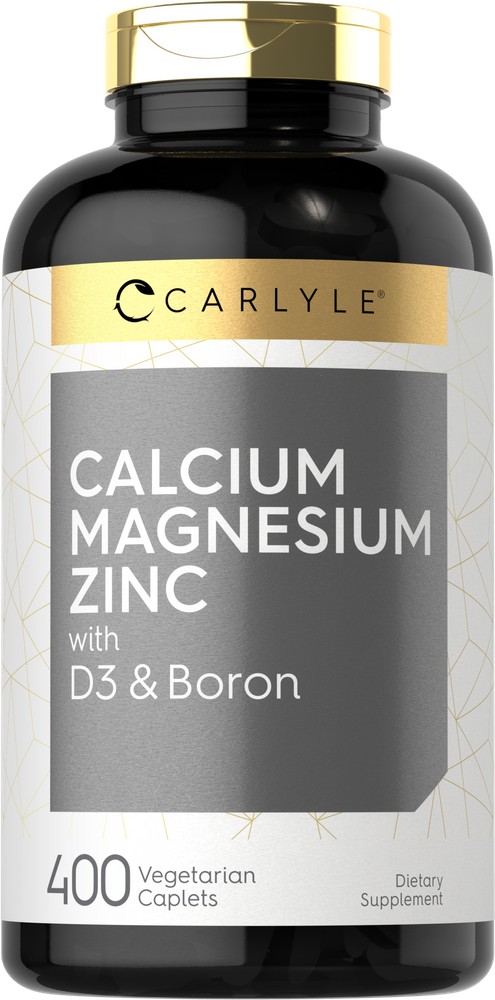 Calcium Magnesium Zinc | with Vitamin D3 and Boron | 400 Caplets