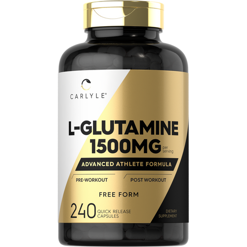 View 1 L-Glutamine 1500mg per serving | 240 Capsules