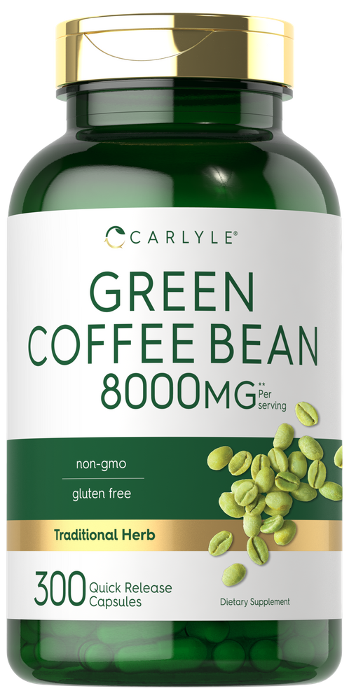 Extrait de Grains de Café Vert 8000mg par portion | 300 Capsules