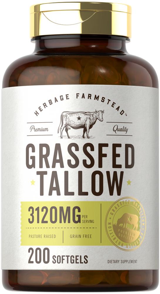 Grass Fed Tallow 3120mg | 200 Softgels