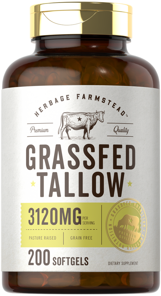 Grass Fed Tallow 3120mg per serving | 200 Softgels