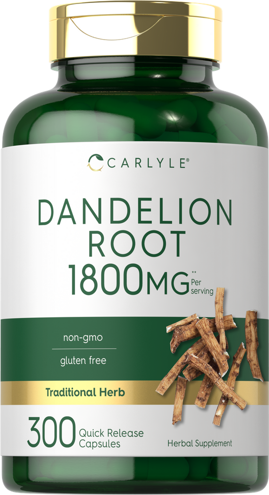 Dandelion Root 1800mg per serving | 300 Capsules