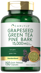 Grapeseed, Green Tea, Pine Bark 15,000mg | 150 Capsules