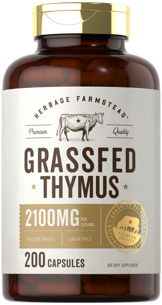 Grass Fed Beef Thymus 2100mg per serving | 200 Capsules