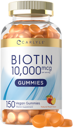 Load image into Gallery viewer, Biotin 10,000 mcg Gummies | Peach Flavor | 150 Count

