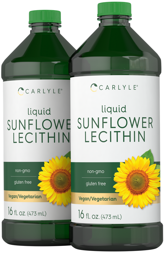 Sunflower Lecithin Liquid | 2 Pack | 16 Fl Oz Bottles