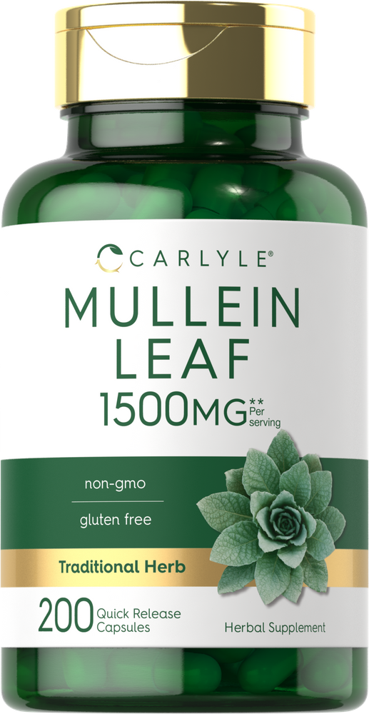 Feuille de Mullein 1500mg par portion | 200 Capsules