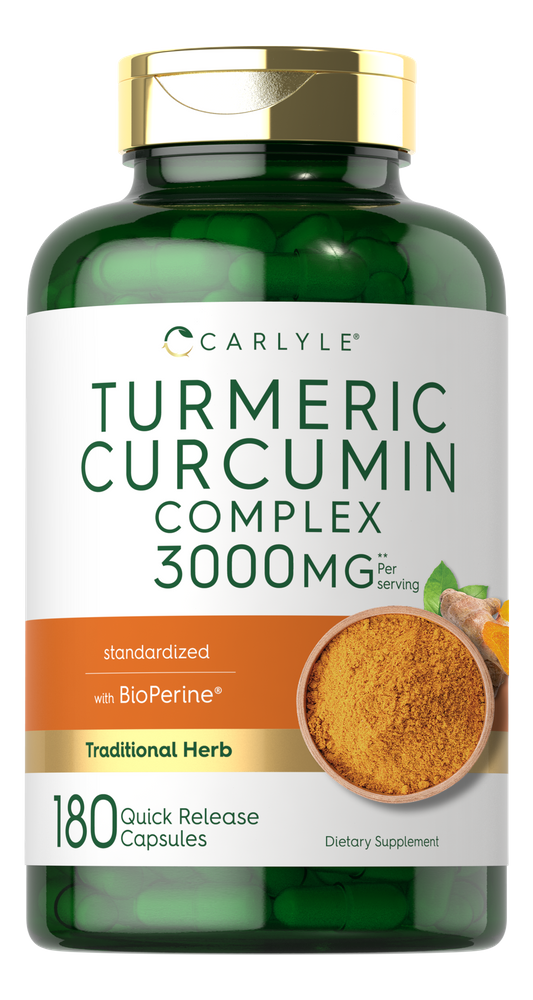 Turmeric Curcumin Complex 3000mg | 180 Capsules