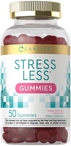 Stress Relief Gummies with Gaba & L Theanine | Strawberry Lemon Flavor | 50 Gummies