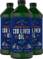 Load image into Gallery viewer, Cod Liver Oil Norwegian Liquid | 3 Pack | 16 Fl Oz Bottles
