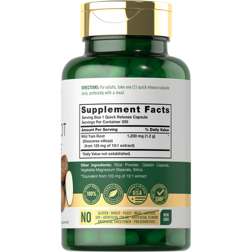 View 2 Raíz de Ñame Silvestre 1200mg | 200 Cápsulas