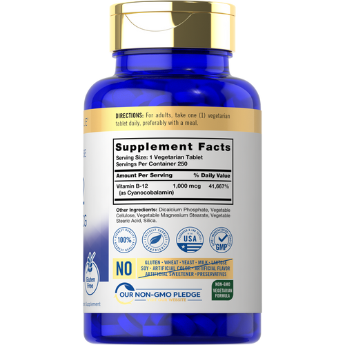 View 2 Vitamina B-12 1000mcg | 250 Tabletas