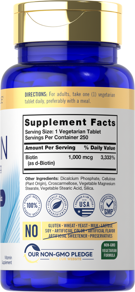 Biotin 1000mcg | 250 Tablets