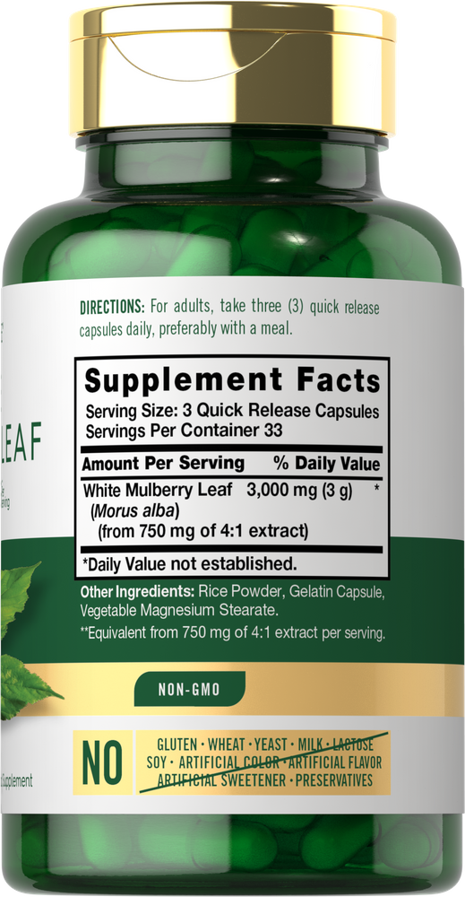 Mulberry Leaf 3000mg | 100 Capsules