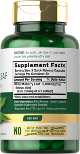 Mulberry Leaf 3000mg | 100 Capsules