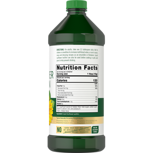 View 2 Sunflower Lecithin | 32oz Liquid (Pack of 2)