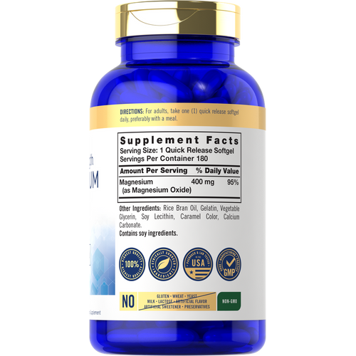 View 2 Magnesium 400mg | 180 Softgels