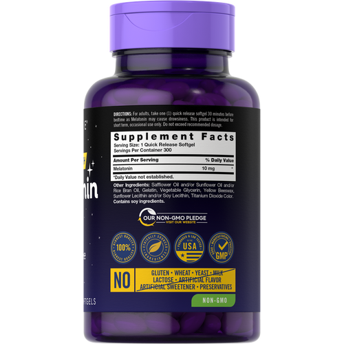View 2 Melatonin 10mg | 300 Softgels
