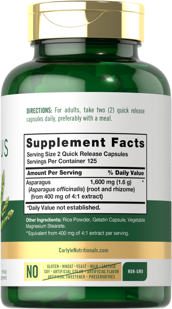 Asparagus 1600mg per serving | 250 Capsules